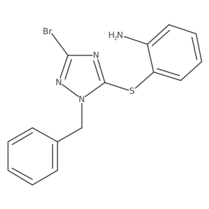 2-[(1-benzyl-3-bromo-1H-1,2,4-triazol-5-yl)sulfanyl]aniline结构式