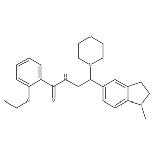 2-ethoxy-N-(2-(1-methylindolin-5-yl)-2-morpholinoethyl)benzamide结构式
