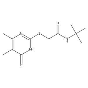 N-(tert-butyl)-2-((4,5-dimethyl-6-oxo-1,6-dihydropyrimidin-2-yl)thio)acetamide Structure
