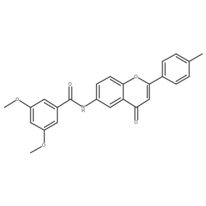 3,5-dimethoxy-N-[2-(4-methylphenyl)-4-oxo-4H-chromen-6-yl]benzamide结构式