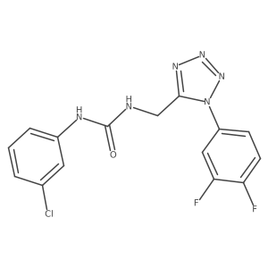 1-(3-chlorophenyl)-3-((1-(3,4-difluorophenyl)-1H-tetrazol-5-yl)methyl)urea Structure