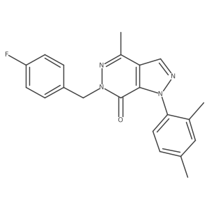 1-(2,4-dimethylphenyl)-6-(4-fluorobenzyl)-4-methyl-1H-pyrazolo[3,4-d]pyridazin-7(6H)-one结构式