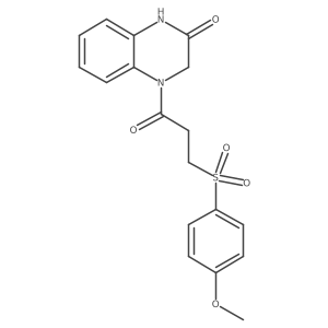 4-(3-((4-methoxyphenyl)sulfonyl)propanoyl)-3,4-dihydroquinoxalin-2(1H)-one结构式
