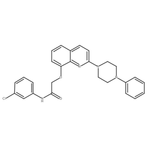 N-(3-chlorophenyl)-2-((2-(4-phenylpiperazin-1-yl)quinolin-8-yl)oxy)acetamide Structure