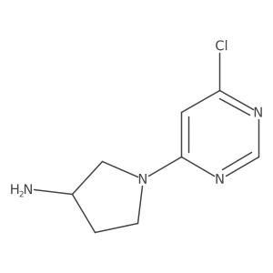 1-(6-Chloropyrimidin-4-yl)pyrrolidin-3-amine结构式
