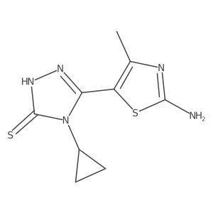 5-(2-amino-4-methyl-1,3-thiazol-5-yl)-4-cyclopropyl-4H-1,2,4-triazole-3-thiol Structure