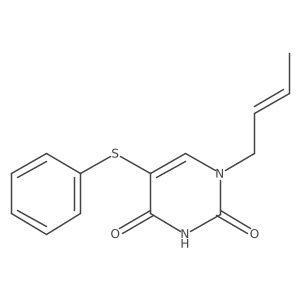1-(2-Buten-1-yl)-5-(phenylthio)-2,4(1H,3H)-pyrimidinedione结构式