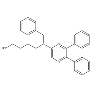 4-[Benzyl-(5,6-diphenylpyrazin-2-yl)amino]butan-1-ol结构式
