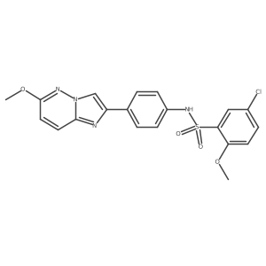 5-chloro-2-methoxy-N-(4-(6-methoxyimidazo[1,2-b]pyridazin-2-yl)phenyl)benzenesulfonamide Structure
