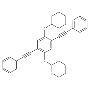 2-[4-(Oxan-2-yloxy)-2,5-bis(2-phenylethynyl)phenoxy]oxane结构式