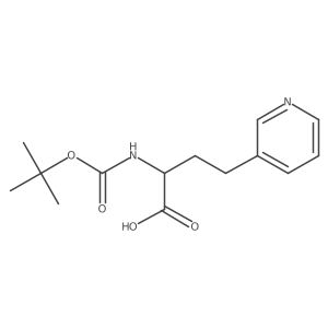 (2R)-2-[[(Tert-butoxy)carbonyl]amino]-4-(pyridin-3-YL)butanoic acid结构式
