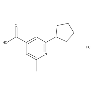 2-Cyclopentyl-6-methylisonicotinic acid hydrochloride Structure