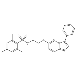 2,4,6-trimethyl-N-(2-((3-phenyl-[1,2,4]triazolo[4,3-b]pyridazin-6-yl)oxy)ethyl)benzenesulfonamide结构式