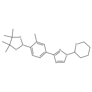 3-(3-Methyl-4-(4,4,5,5-tetramethyl-1,3,2-dioxaborolan-2-yl)phenyl)-1-(tetrahydro-2h-pyran-2-yl)-1h-1,2,4-triazole Structure