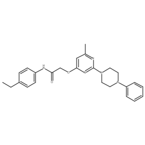 N-(4-ethylphenyl)-2-{[6-methyl-2-(4-phenylpiperazin-1-yl)pyrimidin-4-yl]oxy}acetamide Structure