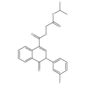 2-Isopropoxy-2-oxoethyl 2-(3-fluorophenyl)-1-oxo-1,2-dihydroisoquinoline-4-carboxylate结构式