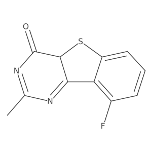 9-fluoro-2-methyl-4aH-[1]benzothiolo[3,2-d]pyrimidin-4-one结构式