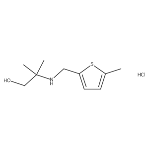 2-Methyl-2-{[(5-methyl-2-thienyl)methyl]amino}-1-propanol hydrochloride结构式