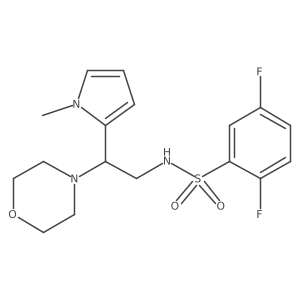 2,5-difluoro-N-(2-(1-methyl-1H-pyrrol-2-yl)-2-morpholinoethyl)benzenesulfonamide Structure