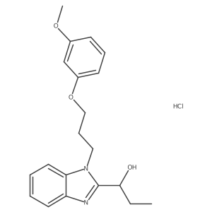 1-(1-(3-(3-methoxyphenoxy)propyl)-1H-benzo[d]imidazol-2-yl)propan-1-ol hydrochloride结构式