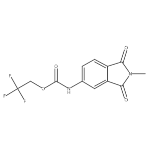 2,2,2-trifluoroethyl N-(2-methyl-1,3-dioxo-2,3-dihydro-1H-isoindol-5-yl)carbamate Structure