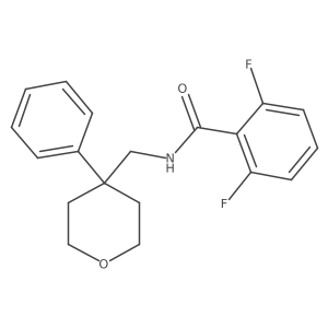 2,6-difluoro-N-[(4-phenyloxan-4-yl)methyl]benzamide结构式