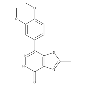 7-(3,4-dimethoxyphenyl)-2-methyl[1,3]thiazolo[4,5-d]pyridazin-4(5H)-one结构式