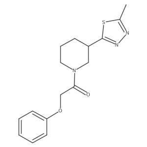 1-(3-(5-Methyl-1,3,4-thiadiazol-2-yl)piperidin-1-yl)-2-phenoxyethanone Structure
