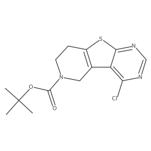 tert-Butyl 4-chloro-7,8-dihydropyrido[3',4':4,5]thieno[2,3-d]pyrimidine-6(5H)-carboxylate结构式