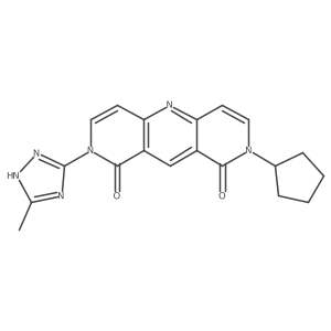 2-cyclopentyl-8-(3-methyl-1H-1,2,4-triazol-5-yl)pyrido[4,3-b][1,6]naphthyridine-1,9(2H,8H)-dione结构式