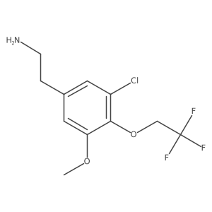 2-[3-Chloro-5-methoxy-4-(2,2,2-trifluoroethoxy)phenyl]ethan-1-amine结构式