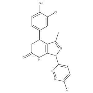 4-(3-chloro-4-hydroxyphenyl)-1-(6-chloropyridazin-3-yl)-3-methyl-4,5-dihydro-1H-pyrazolo[3,4-b]pyridin-6-ol Structure
