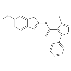 N-(6-methoxy-1,3-benzothiazol-2-yl)-3-methyl-5-phenyl-1,2-oxazole-4-carboxamide Structure