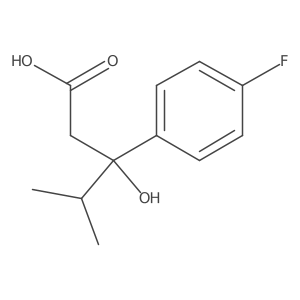 3-(4-Fluorophenyl)-3-hydroxy-4-methylpentanoic acid结构式