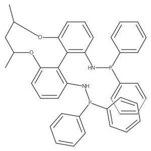 (6R,8R)-N1,N13-Bis(diphenylphosphanyl)-6,8-dimethyl-7,8-dihydro-6H-dibenzo[f,h][1,5]dioxonine-1,13-diamine结构式