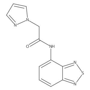 N-(2,1,3-benzothiadiazol-4-yl)-2-pyrazol-1-yl-acetamide结构式