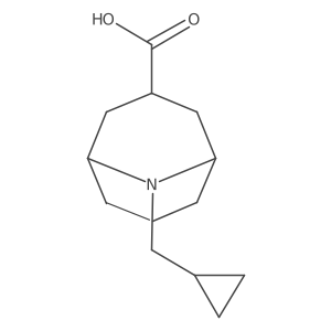 9-(Cyclopropylmethyl)-9-azabicyclo[3.3.1]nonane-3-carboxylic acid结构式
