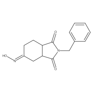 (3AS,7aR)-2-benzyl-5-(hydroxyimino)-octahydro-1H-isoindole-1,3-dione结构式