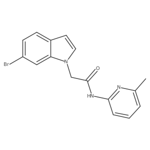 2-(6-bromo-1H-indol-1-yl)-N-(6-methylpyridin-2-yl)acetamide结构式