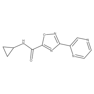 N-cyclopropyl-3-(pyrazin-2-yl)-1,2,4-oxadiazole-5-carboxamide Structure