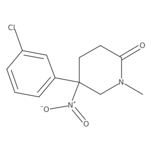 5-(3-Chlorophenyl)-1-methyl-5-nitropiperidin-2-one结构式