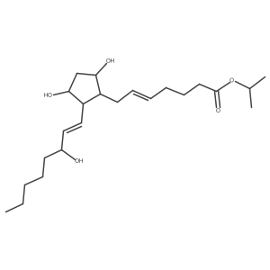 Prosta-5,13-dien-1-oic acid, 9,11,15-trihydroxy-, 1-methylethyl ester, (5Z,9,11,13E,15S)-结构式