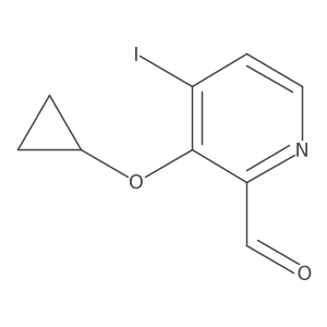 3-Cyclopropoxy-4-iodopicolinaldehyde结构式