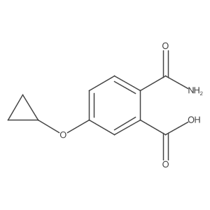 2-Carbamoyl-5-cyclopropoxybenzoic acid结构式
