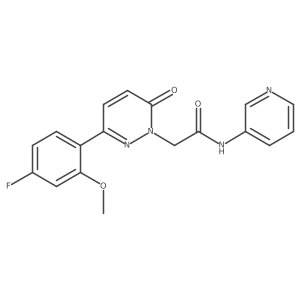 2-[3-(4-fluoro-2-methoxyphenyl)-6-oxopyridazin-1(6H)-yl]-N-(pyridin-3-yl)acetamide Structure