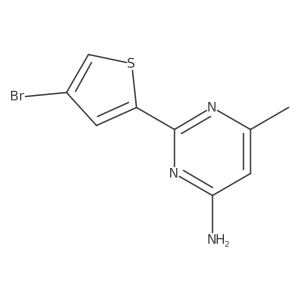 2-(4-Bromothiophen-2-yl)-6-methylpyrimidin-4-amine结构式