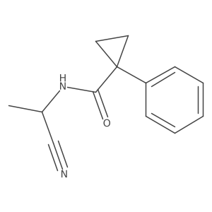 N-(1-cyanoethyl)-1-phenylcyclopropane-1-carboxamide结构式