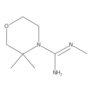 N',3,3-trimethylmorpholine-4-carboximidamide结构式