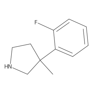 3-(2-Fluorophenyl)-3-methylpyrrolidine结构式
