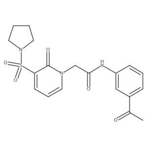 N-(3-acetylphenyl)-2-(2-oxo-3-(pyrrolidin-1-ylsulfonyl)pyridin-1(2H)-yl)acetamide结构式